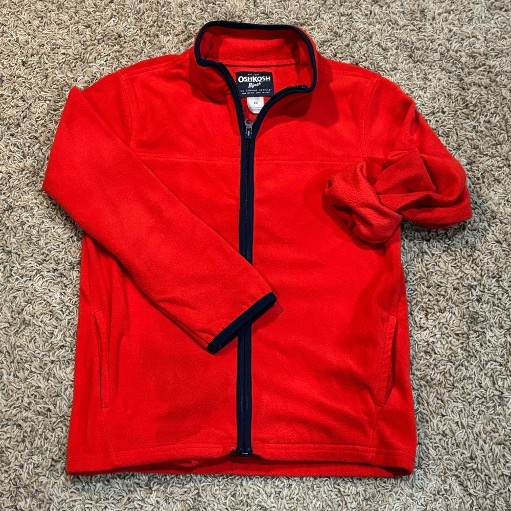 OshKosh B'gosh Kids Bright Red Zip-Up Hoodie